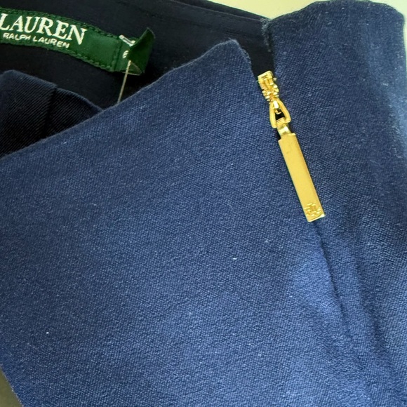 Ralph Lauren Classic stretch Navy Straight Leg Pants - Picture 5 of 9